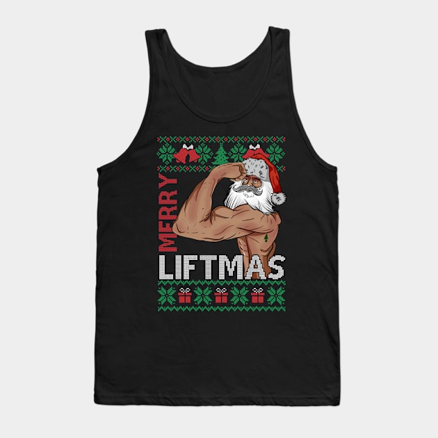 Funny Merry Liftmas Gym Xmas, Santa Gym Christmas Tank Top by SloanCainm9cmi